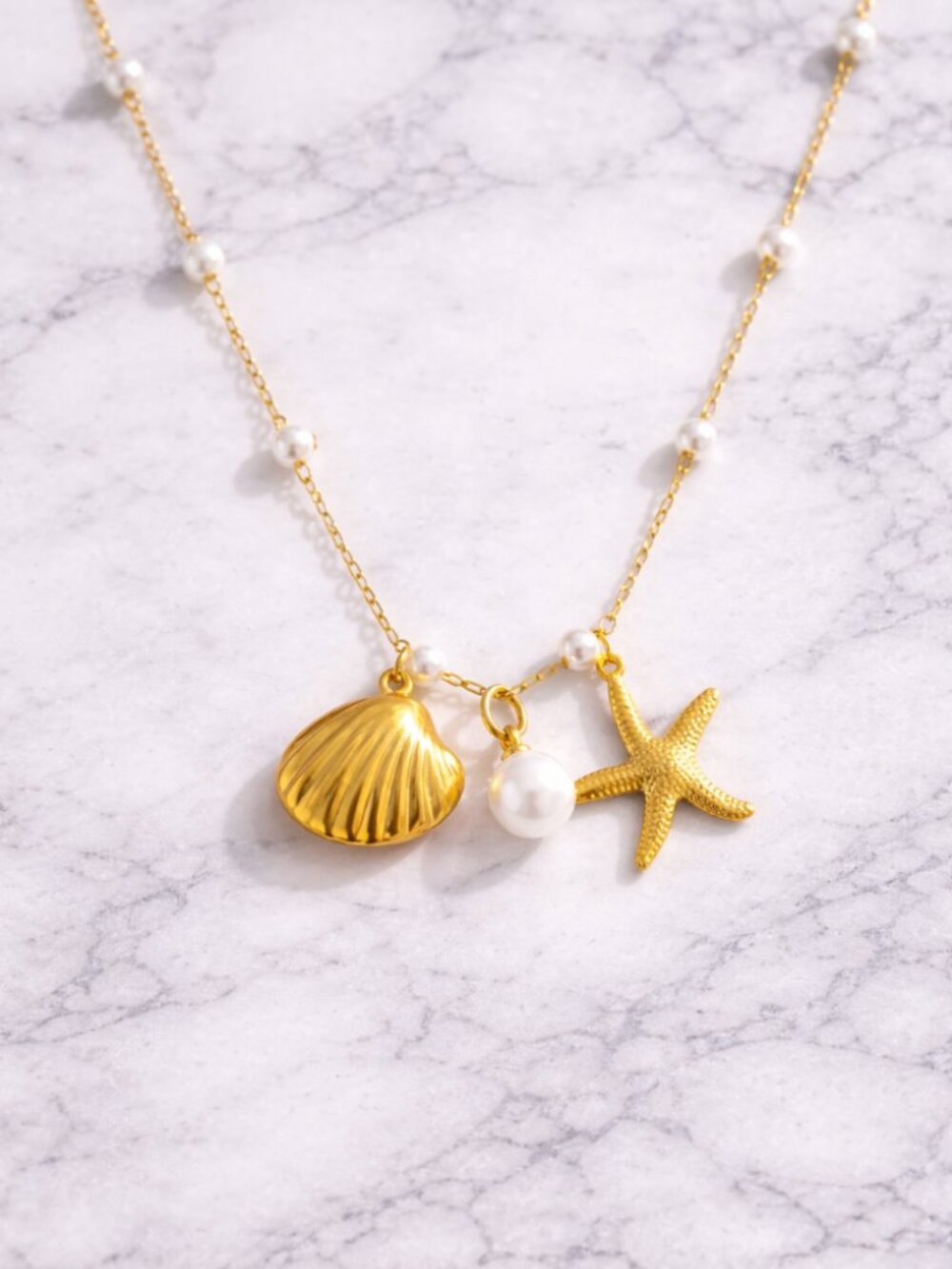 "Oahu" Waterproof Pearl Necklace - Picture 2 of 2